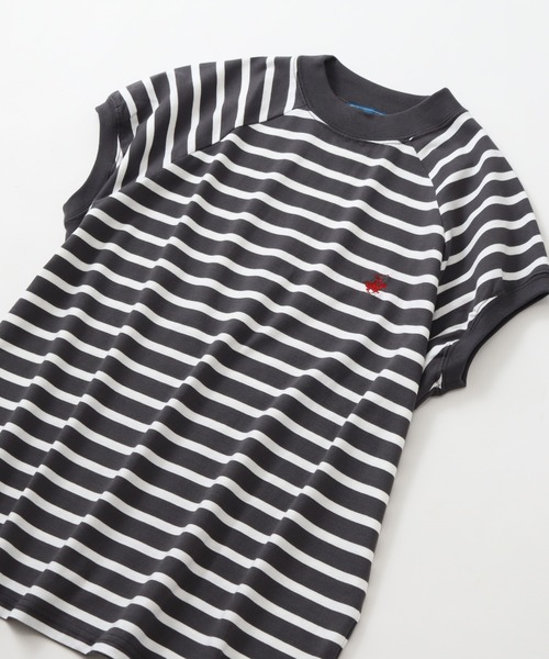 BEVERLY HILLS POLO CLUB(ビバリーヒルズポロクラブ)の「【BEVERLY HILLS POLO CLUB/ビバリーヒルズポロクラブ】 モックネックラグランハーフスリーブTシャツ(Tシャツ/カットソー・レディース・ネイビー/スミクロ/ブラック系その他/ネイビー系/サックスブルー/アイボリー・M)」の10枚目の写真