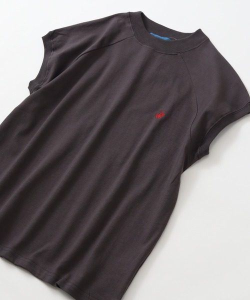 BEVERLY HILLS POLO CLUB(ビバリーヒルズポロクラブ)の「【BEVERLY HILLS POLO CLUB/ビバリーヒルズポロクラブ】 モックネックラグランハーフスリーブTシャツ(Tシャツ/カットソー・レディース・ネイビー/スミクロ/ブラック系その他/ネイビー系/サックスブルー/アイボリー・M)」の12枚目の写真