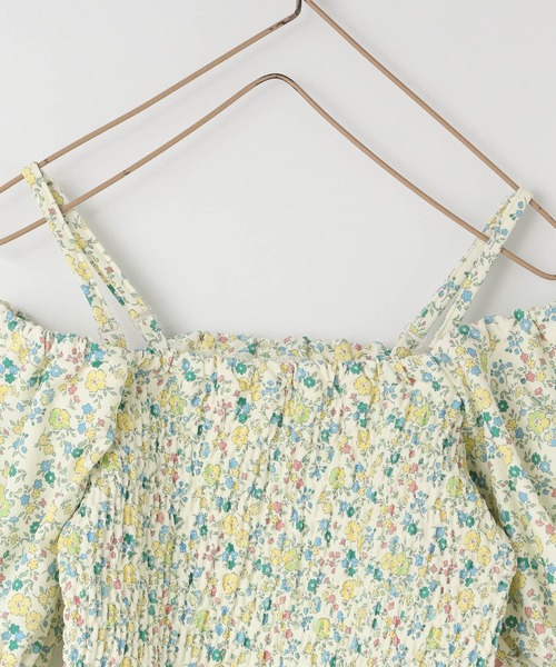 LOWRYS FARM(ローリーズファーム)の「シャーリングパフSWIM 323896(水着・キッズ・ピンク/グリーン/ブラック・130cm/120cm/110cm)」の11枚目の写真