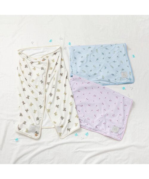 apres les cours（アプレレクール）の「【2WAY】ひんやりブランケット（ブランケット・キッズ・ピンク/アイボリー/サックスブルー・FREE）」の4枚目の写真