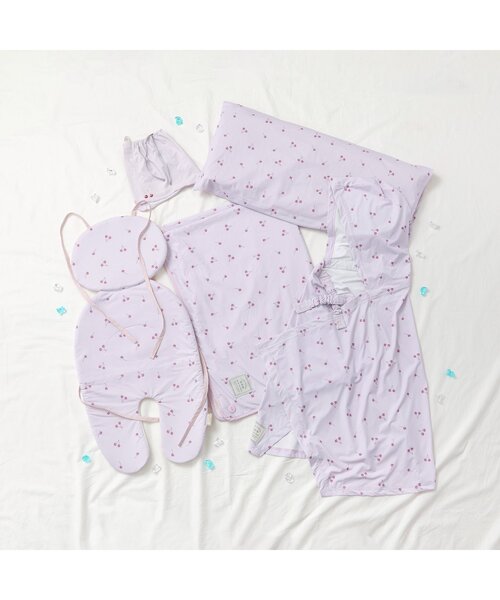 apres les cours（アプレレクール）の「【2WAY】ひんやりブランケット（ブランケット・キッズ・ピンク/アイボリー/サックスブルー・FREE）」の7枚目の写真