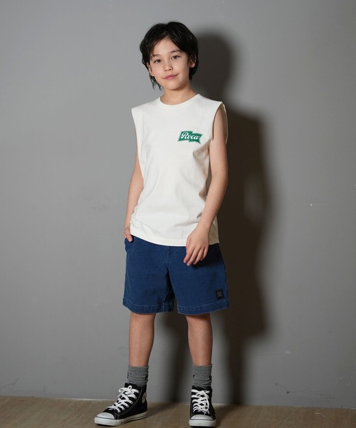 RVCA(ルーカ)の「RVCA/ルーカ ONSHORE TT キッズ タンクトップ BF04E-254(タンクトップ・キッズ・ホワイト/ブラック・140cm/150cm/130cm/160cm)」の3枚目の写真