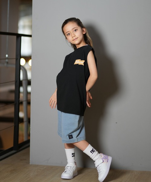 RVCA(ルーカ)の「RVCA/ルーカ ONSHORE TT キッズ タンクトップ BF04E-254(タンクトップ・キッズ・ホワイト/ブラック・140cm/150cm/130cm/160cm)」の7枚目の写真