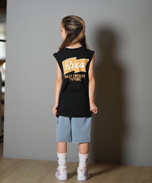 RVCA(ルーカ)の「RVCA/ルーカ ONSHORE TT キッズ タンクトップ BF04E-254(タンクトップ・キッズ・ホワイト/ブラック・140cm/150cm/130cm/160cm)」の8枚目の写真