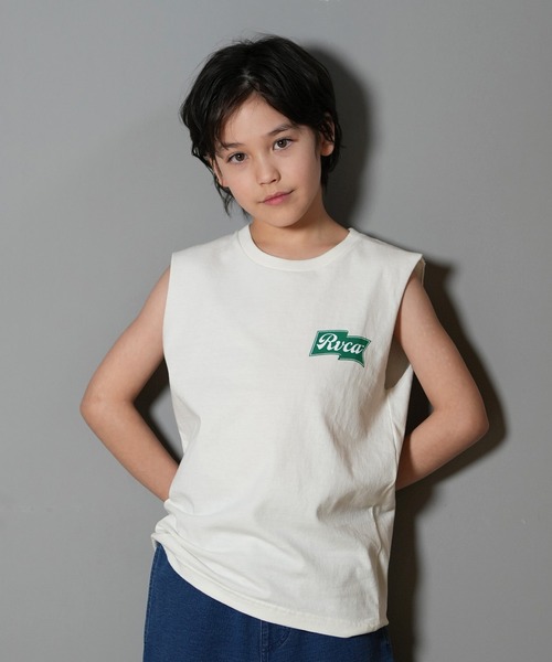 RVCA(ルーカ)の「RVCA/ルーカ ONSHORE TT キッズ タンクトップ BF04E-254(タンクトップ・キッズ・ホワイト/ブラック・140cm/150cm/130cm/160cm)」の10枚目の写真