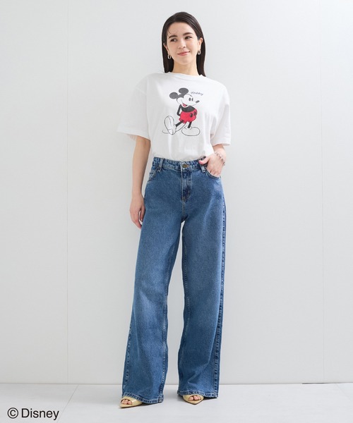 le cercle ADAM ET ROPE'(ルセルクルアダムエロペ)の「【GOOD ROCK SPEED】Mickey Mouse/プリントTシャツ(Tシャツ/カットソー・レディース・ネイビー/ホワイト/ライトグレー・FREE)」の4枚目の写真