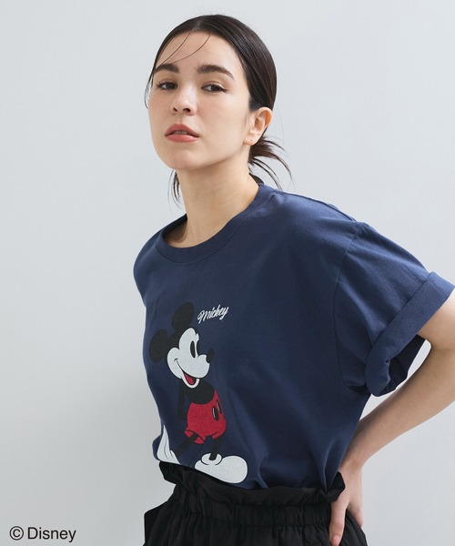 le cercle ADAM ET ROPE'(ルセルクルアダムエロペ)の「【GOOD ROCK SPEED】Mickey Mouse/プリントTシャツ(Tシャツ/カットソー・レディース・ネイビー/ホワイト/ライトグレー・FREE)」の8枚目の写真