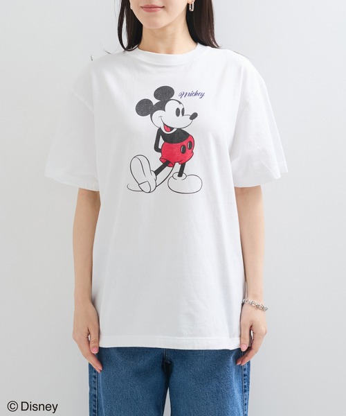 le cercle ADAM ET ROPE'(ルセルクルアダムエロペ)の「【GOOD ROCK SPEED】Mickey Mouse/プリントTシャツ(Tシャツ/カットソー・レディース・ネイビー/ホワイト/ライトグレー・FREE)」の10枚目の写真