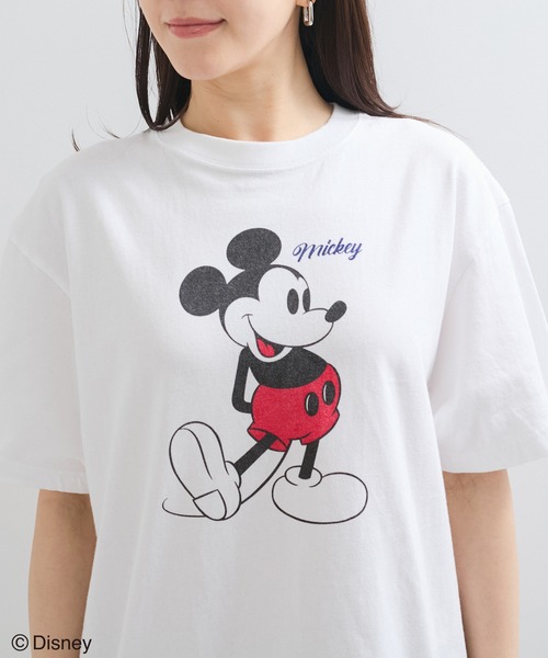 le cercle ADAM ET ROPE'(ルセルクルアダムエロペ)の「【GOOD ROCK SPEED】Mickey Mouse/プリントTシャツ(Tシャツ/カットソー・レディース・ネイビー/ホワイト/ライトグレー・FREE)」の13枚目の写真