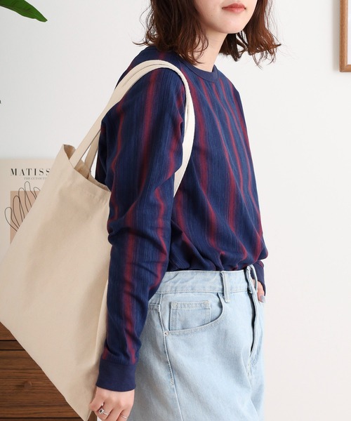 ブラウス シャツ Wガーゼ 襟・カウス・裾リブラグラン長袖ブラウス レディース セール】Wｶﾞｰｾﾞ 襟・ｶｳｽ・裾ﾘﾌﾞﾗｸﾞﾗﾝ長袖ﾌﾞﾗｳｽ（シャツ/ブラウス