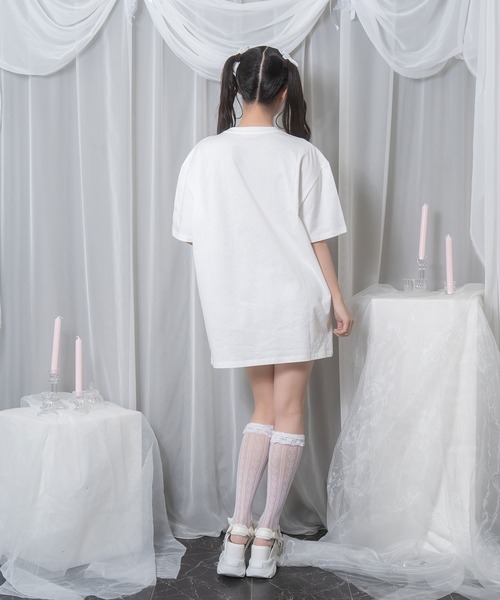 Honey Cinnamon(ハニーシナモン)の「white dog プリントTシャツ(Tシャツ/カットソー・レディース・サックスブルー/ホワイト・FREE)」の13枚目の写真