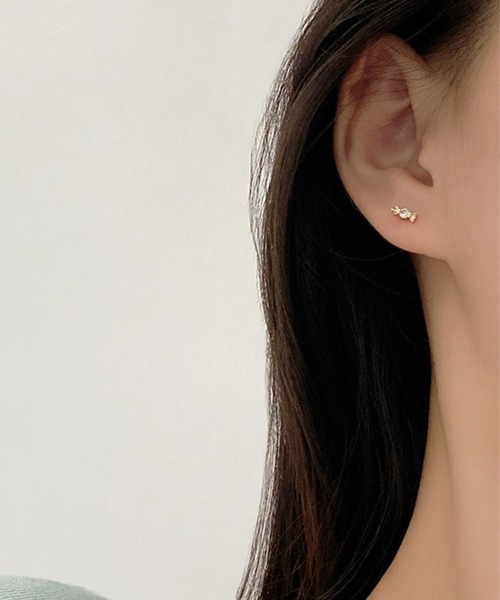 yu-ka(ユーカ)の「YU-KA:キャンディーデザインミニピアス Candee design mini pierce(ピアス(両耳用)・レディース・ゴールド/シルバー・FREE)」の3枚目の写真