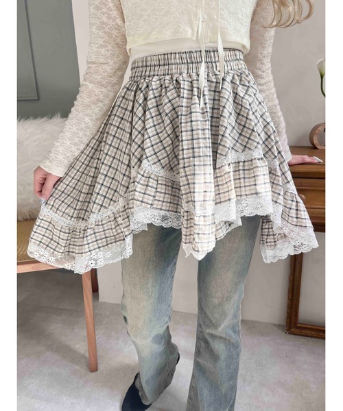 PHILLY（フィリー）の「【PHILLY】ランダムヘムチェックスカート（スカート・レディース・ブラック/ベージュ・FREE）」の16枚目の写真