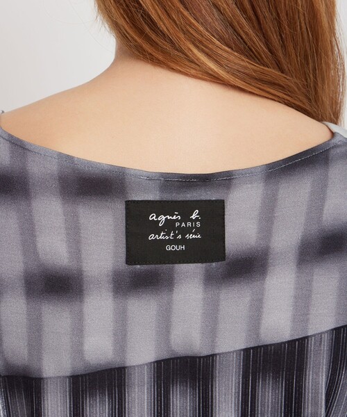 agnes b.(アニエスベー)の「プリント フレンチスリーブ アーティスト ワンピース "Hugo Naccache"(ワンピース・レディース・ブルー系その他・2/1)」の5枚目の写真