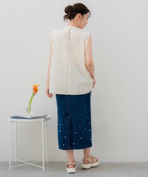 NOELA（ノエラ）の「スカラノースリブラウス（シャツ/ブラウス・レディース・イエロー/サックスブルー/オフホワイト・フリー）」の15枚目の写真