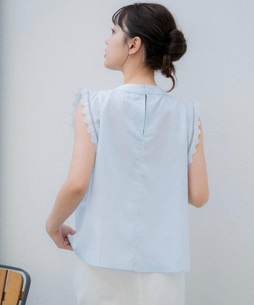 NOELA（ノエラ）の「スカラノースリブラウス（シャツ/ブラウス・レディース・イエロー/サックスブルー/オフホワイト・フリー）」の19枚目の写真