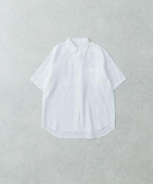 URBAN RESEARCH(アーバンリサーチ)の「LINEN SHORT-SLEEVE SHIRTS(シャツ/ブラウス・メンズ・ブルー系その他/ホワイト/ブラウン/ブルー・SMALL/MEDIUM/LARGE)」の2枚目の写真