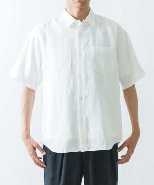 URBAN RESEARCH(アーバンリサーチ)の「LINEN SHORT-SLEEVE SHIRTS(シャツ/ブラウス・メンズ・ブルー系その他/ホワイト/ブラウン/ブルー・SMALL/MEDIUM/LARGE)」の10枚目の写真