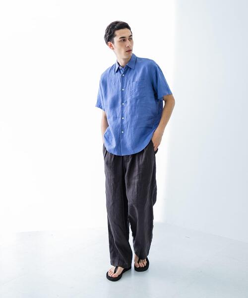 URBAN RESEARCH(アーバンリサーチ)の「LINEN SHORT-SLEEVE SHIRTS(シャツ/ブラウス・メンズ・ブルー系その他/ホワイト/ブラウン/ブルー・SMALL/MEDIUM/LARGE)」の18枚目の写真