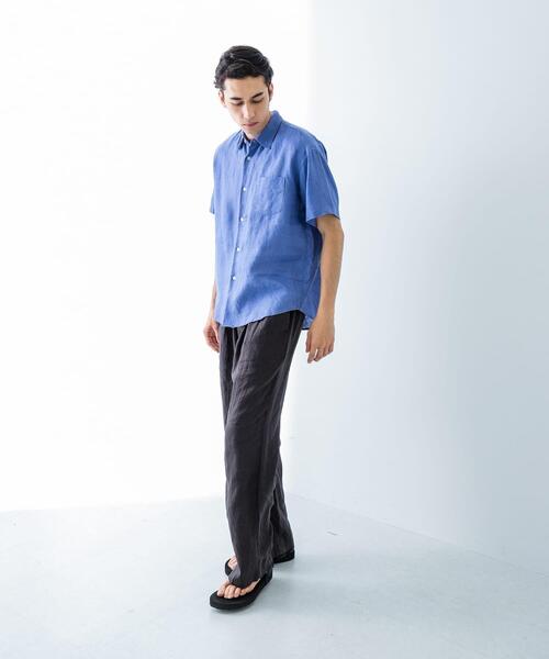 URBAN RESEARCH(アーバンリサーチ)の「LINEN SHORT-SLEEVE SHIRTS(シャツ/ブラウス・メンズ・ブルー系その他/ホワイト/ブラウン/ブルー・SMALL/MEDIUM/LARGE)」の19枚目の写真