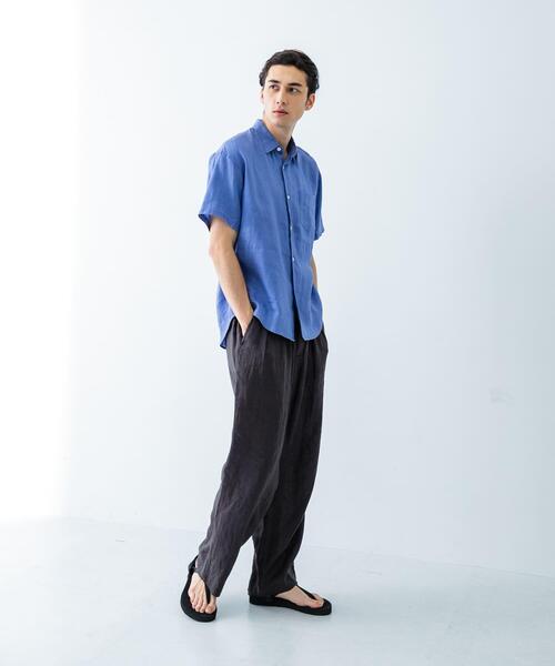 URBAN RESEARCH(アーバンリサーチ)の「LINEN SHORT-SLEEVE SHIRTS(シャツ/ブラウス・メンズ・ブルー系その他/ホワイト/ブラウン/ブルー・SMALL/MEDIUM/LARGE)」の21枚目の写真