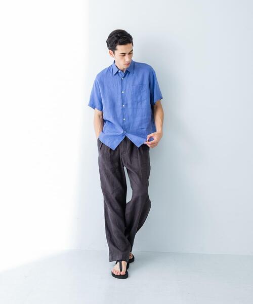 URBAN RESEARCH(アーバンリサーチ)の「LINEN SHORT-SLEEVE SHIRTS(シャツ/ブラウス・メンズ・ブルー系その他/ホワイト/ブラウン/ブルー・SMALL/MEDIUM/LARGE)」の22枚目の写真