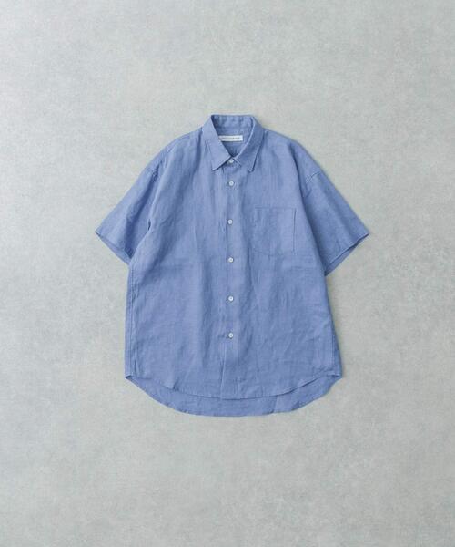 URBAN RESEARCH（アーバンリサーチ）の「LINEN SHORT-SLEEVE SHIRTS（シャツ/ブラウス・メンズ・ブルー系その他/ホワイト/ブラウン/ブルー・SMALL/MEDIUM/LARGE）」の18枚目の写真