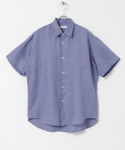 URBAN RESEARCH（アーバンリサーチ）の「LINEN SHORT-SLEEVE SHIRTS（シャツ/ブラウス・メンズ・ブルー系その他/ホワイト/ブラウン/ブルー・SMALL/MEDIUM/LARGE）」の19枚目の写真