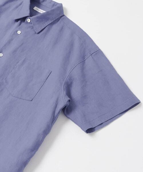 URBAN RESEARCH（アーバンリサーチ）の「LINEN SHORT-SLEEVE SHIRTS（シャツ/ブラウス・メンズ・ブルー系その他/ホワイト/ブラウン/ブルー・SMALL/MEDIUM/LARGE）」の20枚目の写真