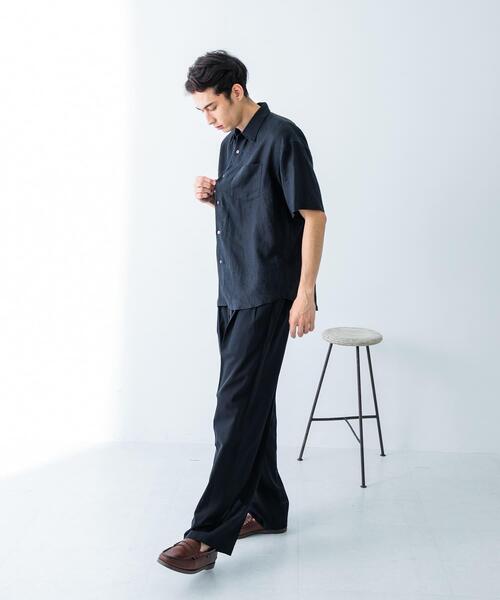 URBAN RESEARCH(アーバンリサーチ)の「LINEN SHORT-SLEEVE SHIRTS(シャツ/ブラウス・メンズ・ブルー系その他/ホワイト/ブラウン/ブルー・SMALL/MEDIUM/LARGE)」の5枚目の写真