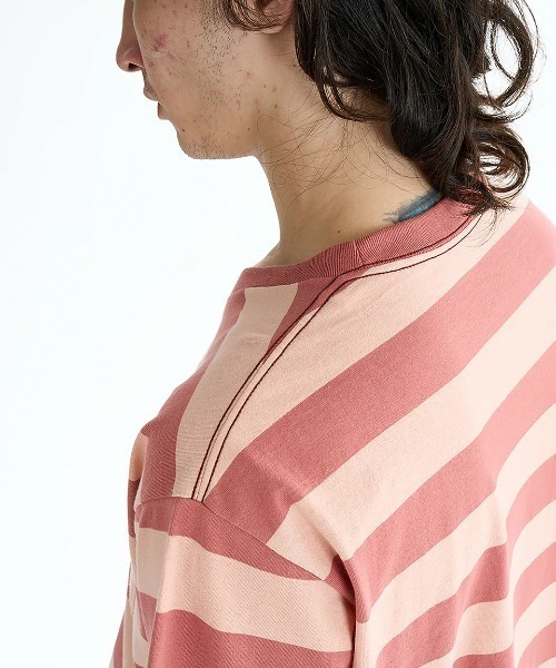 RVCA(ルーカ)の「RVCA メンズ MALONE SS Tシャツ 【2025年夏モデル】/ルーカボーダー半袖Tシャツ(Tシャツ/カットソー・メンズ・グリーン系その他/レッド系その他/グレー系その他・LARGE/SMALL/MEDIUM/X-LARGE)」の15枚目の写真