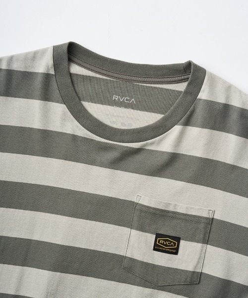 RVCA(ルーカ)の「RVCA メンズ MALONE SS Tシャツ 【2025年夏モデル】/ルーカボーダー半袖Tシャツ(Tシャツ/カットソー・メンズ・グリーン系その他/レッド系その他/グレー系その他・LARGE/SMALL/MEDIUM/X-LARGE)」の7枚目の写真