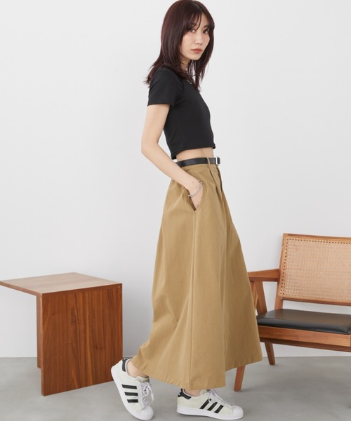 Auntie Rosa Holiday(アンティローザホリデー)の「チノAラインスカート / サイズ展開あり(スカート・レディース・ブラック/ベージュ・SMALL/MEDIUM)」の11枚目の写真