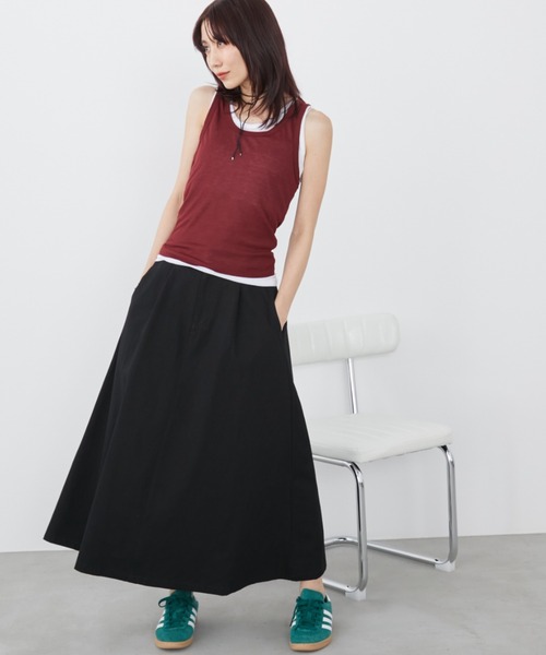 Auntie Rosa Holiday(アンティローザホリデー)の「チノAラインスカート / サイズ展開あり(スカート・レディース・ブラック/ベージュ・SMALL/MEDIUM)」の17枚目の写真