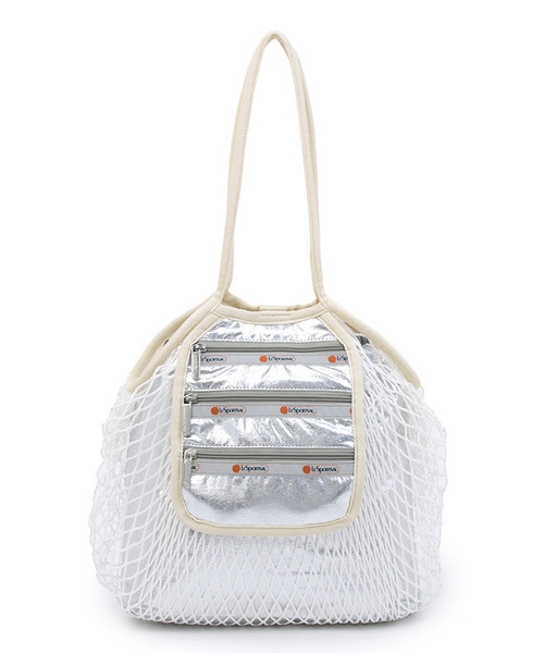 レスポートサック MED NET TOTE BAGフィッシュネットシルバーホイル MED NET TOTE BAG フィッシュネットシルバーホイル（トート