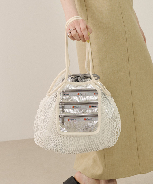 レスポートサック MED NET TOTE BAGフィッシュネットシルバーホイル MED NET TOTE BAG フィッシュネットシルバーホイル（トート