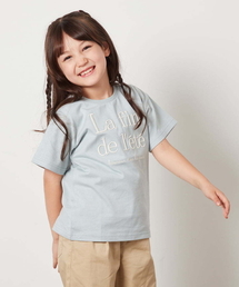 a.v.v | 【接触冷感/ジメジメ対策/毛玉になりにくい/安心の綿100％/イージーケア】[100-130]ロゴ刺繍ゆるTシャツ(Tシャツ/カットソー)