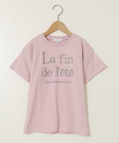 a.v.v（アーヴェヴェ）の「【接触冷感/ジメジメ対策/毛玉になりにくい/安心の綿100％/イージーケア】[100-130]ロゴ刺繍ゆるTシャツ（Tシャツ/カットソー・キッズ・ブラック/ホワイト/ライトピンク/ミント・100/110/120/130）」の5枚目の写真