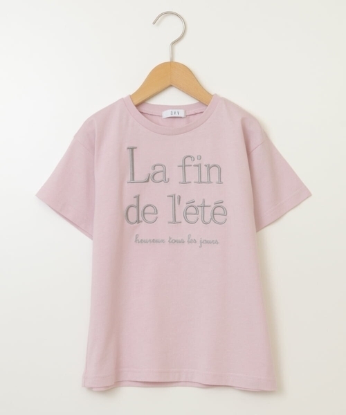 a.v.v（アーヴェヴェ）の「【接触冷感/ジメジメ対策/毛玉になりにくい/安心の綿100％/イージーケア】[100-130]ロゴ刺繍ゆるTシャツ（Tシャツ/カットソー・キッズ・ブラック/ホワイト/ライトピンク/ミント・100/110/120/130）」の11枚目の写真