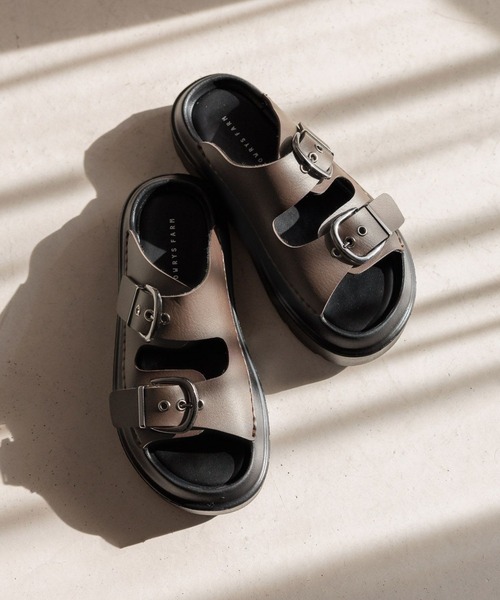 LOWRYS FARM(ローリーズファーム)の「アツゾコベルトサンダル 327874(サンダル・レディース・ブラック/アイボリー/ブラウン・MEDIUM/LARGE)」の3枚目の写真