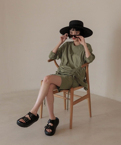 LOWRYS FARM(ローリーズファーム)の「アツゾコベルトサンダル 327874(サンダル・レディース・ブラック/アイボリー/ブラウン・MEDIUM/LARGE)」の14枚目の写真