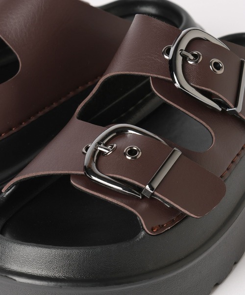 LOWRYS FARM(ローリーズファーム)の「アツゾコベルトサンダル 327874(サンダル・レディース・ブラック/アイボリー/ブラウン・MEDIUM/LARGE)」の6枚目の写真