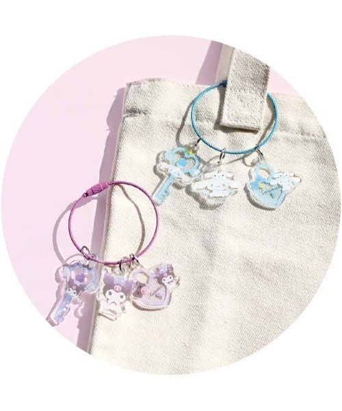 sanrio（サンリオ）の「【 sanrio 】 サンリオキャラクターズ エンジェルワイヤーキーリング 25S4（キーケース/キーアクセサリー・レディース・パープル/ピンク/ブルー/グリーン・FREE）」の6枚目の写真