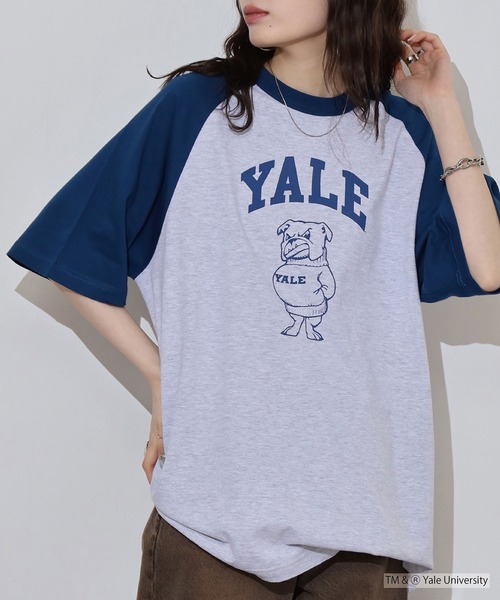 FUNALIVE(ファンアライブ)の「OVERSIZED RAGLAN T-SHIRT カレッジ ラグラン(Tシャツ/カットソー・メンズ・ネイビー/グリーン・L/M)」の18枚目の写真