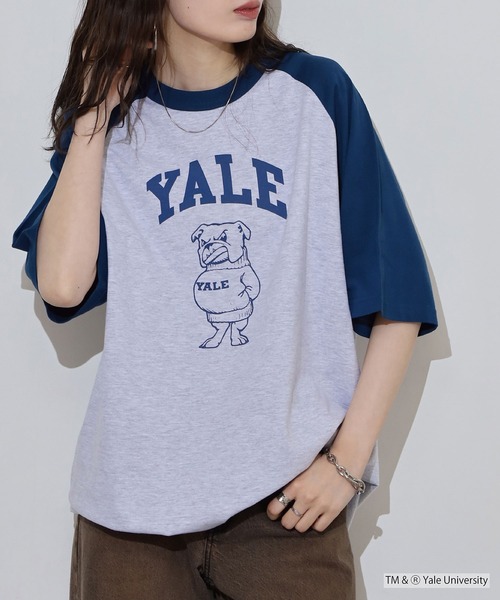 FUNALIVE(ファンアライブ)の「OVERSIZED RAGLAN T-SHIRT カレッジ ラグラン(Tシャツ/カットソー・メンズ・ネイビー/グリーン・L/M)」の19枚目の写真