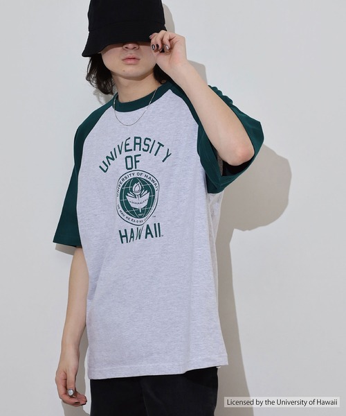 FUNALIVE(ファンアライブ)の「OVERSIZED RAGLAN T-SHIRT カレッジ ラグラン(Tシャツ/カットソー・メンズ・ネイビー/グリーン・L/M)」の11枚目の写真