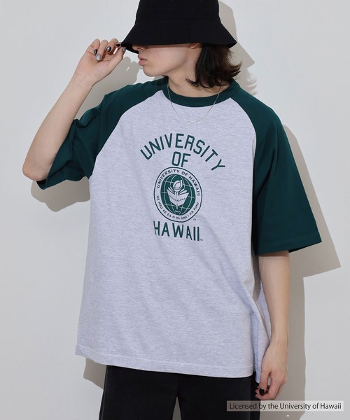 FUNALIVE(ファンアライブ)の「OVERSIZED RAGLAN T-SHIRT カレッジ ラグラン(Tシャツ/カットソー・メンズ・ネイビー/グリーン・L/M)」の7枚目の写真