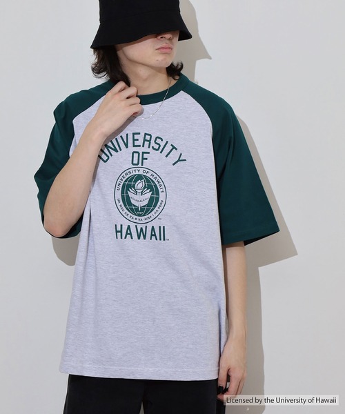 FUNALIVE(ファンアライブ)の「OVERSIZED RAGLAN T-SHIRT カレッジ ラグラン(Tシャツ/カットソー・メンズ・ネイビー/グリーン・L/M)」の12枚目の写真