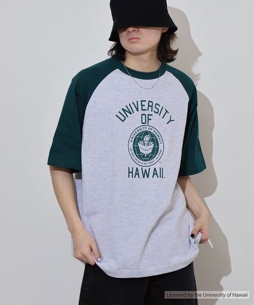 FUNALIVE(ファンアライブ)の「OVERSIZED RAGLAN T-SHIRT カレッジ ラグラン(Tシャツ/カットソー・メンズ・ネイビー/グリーン・L/M)」の13枚目の写真