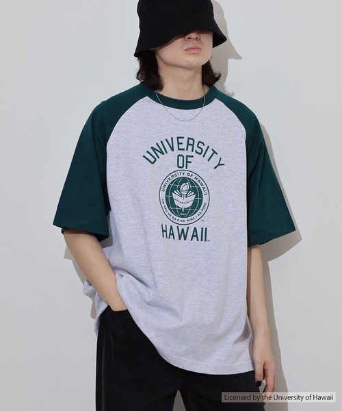 FUNALIVE(ファンアライブ)の「OVERSIZED RAGLAN T-SHIRT カレッジ ラグラン(Tシャツ/カットソー・メンズ・ネイビー/グリーン・L/M)」の9枚目の写真